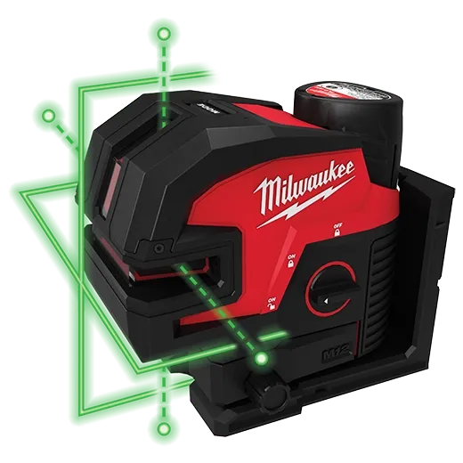 Milwaukee M12 Green Cross Line & 4-Points Laser Kit 3624-21