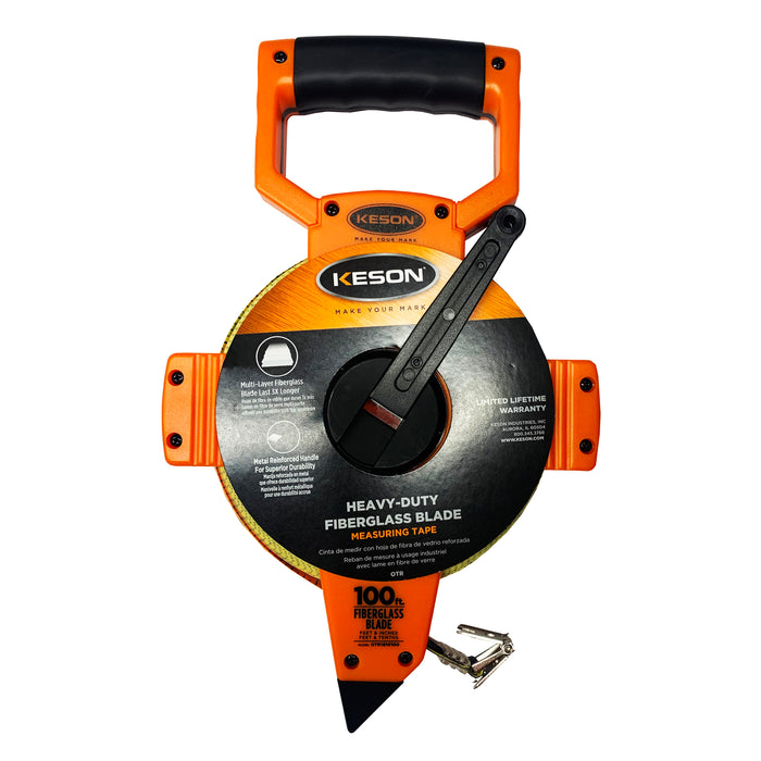 100' Open Reel Fiberglass Tape Measure