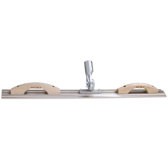 42" Magnesium Square End Mini Bull Float & Darby with Threaded Bracket & 2 Handles