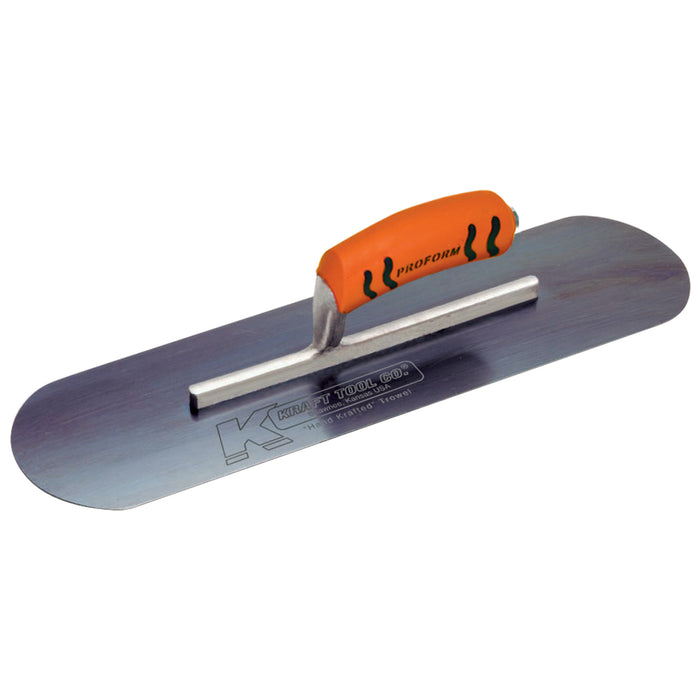 16" x 4" Blue Steel Pool Trowel with a ProForm® Handle on a Short Shank
