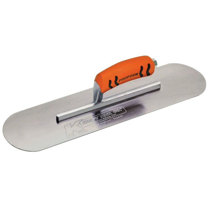 16" x 4" Carbon Steel Pool Trowel with a ProForm® Handle on a Short Shank
