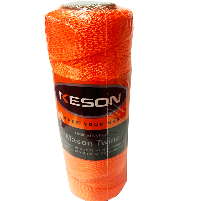 #18 Braided Nylon Mason Twine | Orange | 500'