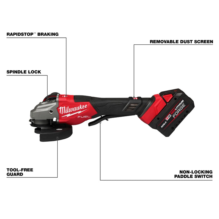 Milwaukee M18 FUEL 4-1/2"-6" Braking Grinder, Paddle Switch Kit 3670-22