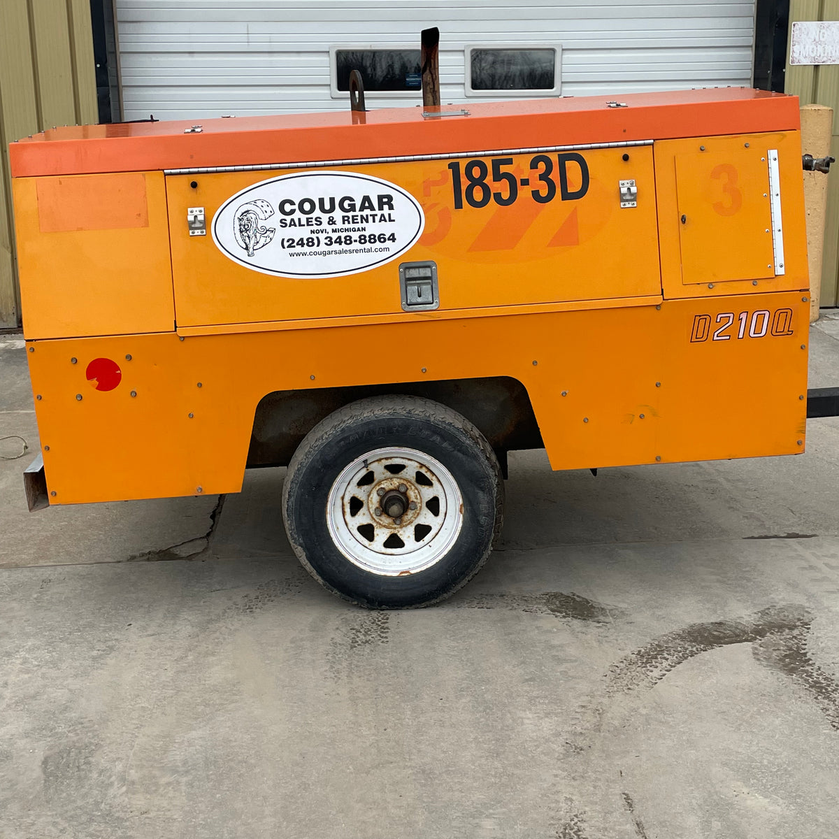 Sullivan D210QH Air Compressor - 210CFM - Diesel, AC185-3D (Used