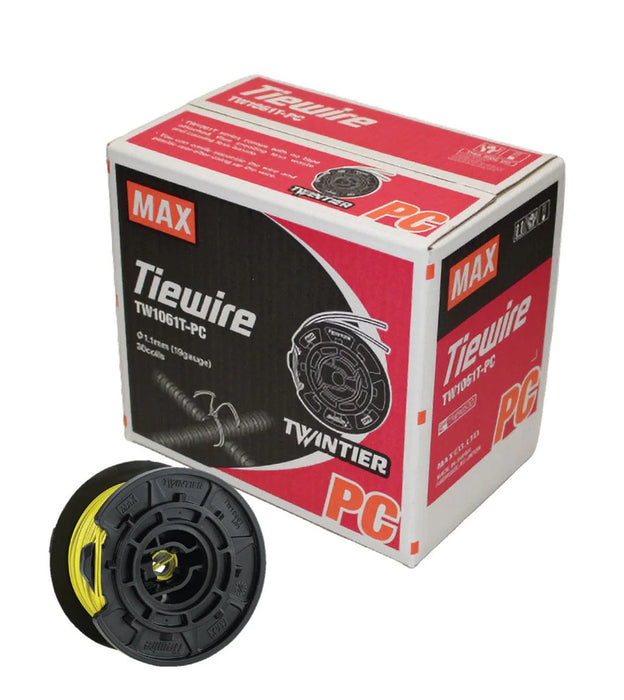 MAX USA TW1061T-PC Twin Tier Poly Coated Wire (30 Spools per Box)