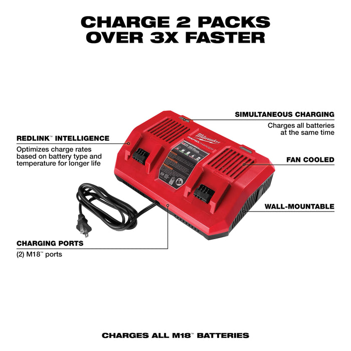 Milwaukee M18 Dual Bay Rapid Charger 48-59-1802
