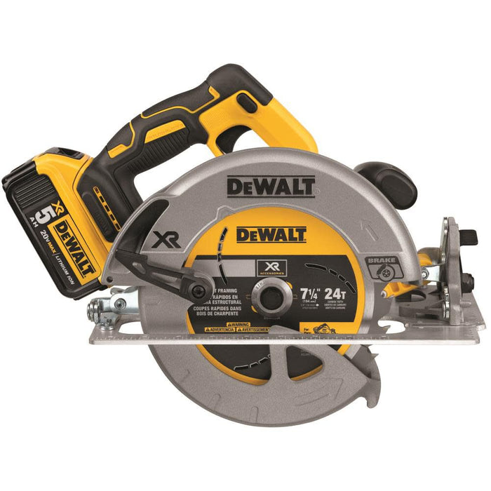 Dewalt® 20V MAX* XR® Brushless Cordless 7-1/4 in. Circular Saw Kit DCS570P1