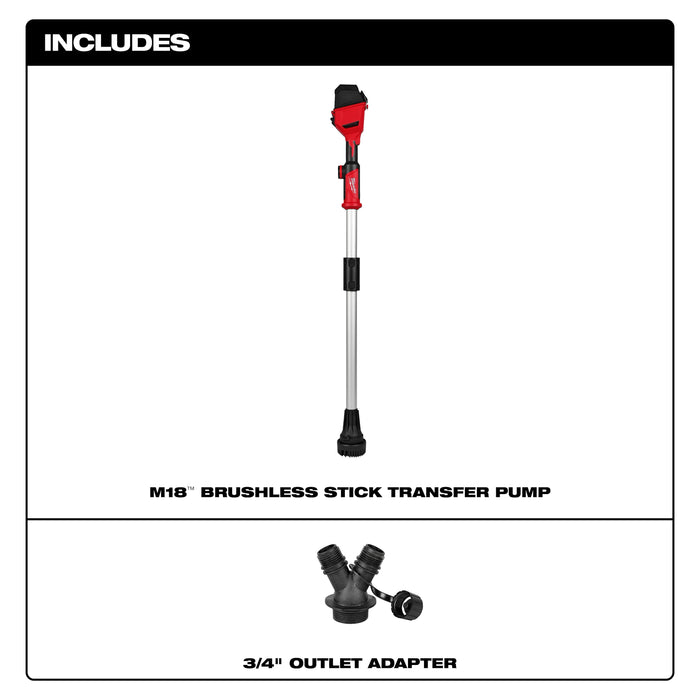 Milwaukee M18 Brushless Stick Transfer Pump 2940-20