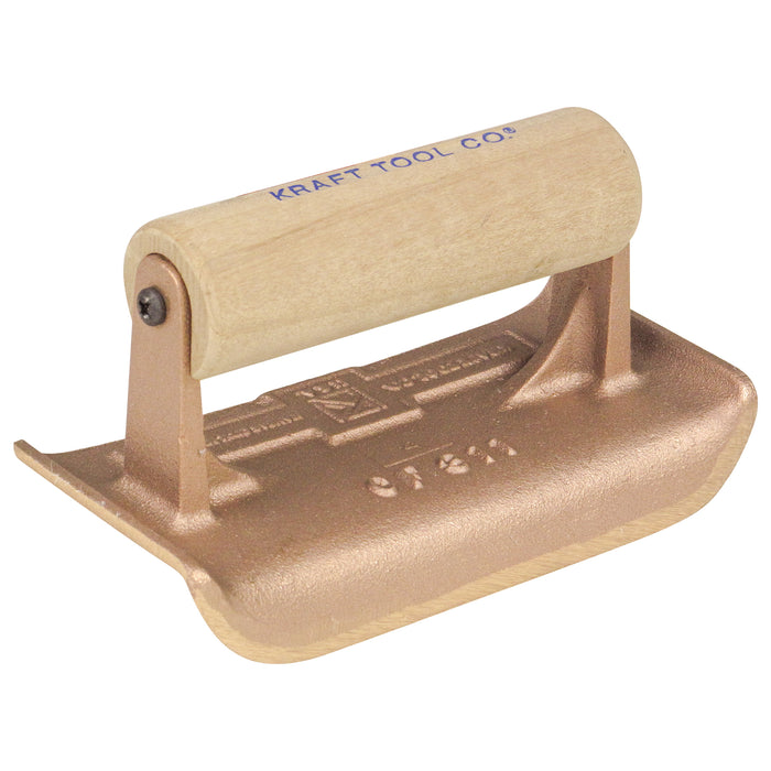 6" x 2-3/4" 1/4"R Bronze Edger with Wood Handle