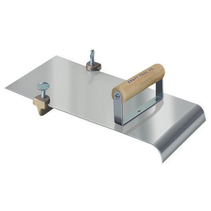 5" x 12" 3/4"R, 1"D Stainless Steel Edger with Adjustable Groover