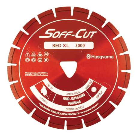 SoffCut Excel 3000 Series | Red Husqvarna Diamond Blade