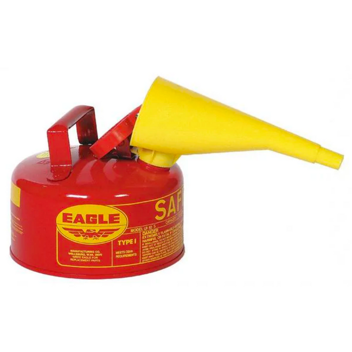 1 Gallon Red Safety Gas Can w/ Funnel
