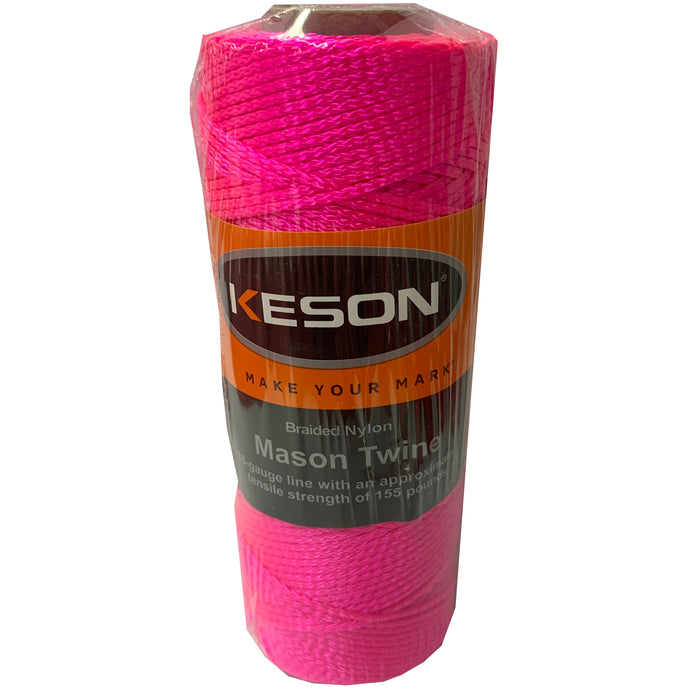 Braided Mason Twine #18 x 550' Neon pink - 134137